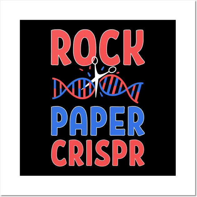 Rock Paper Crispr Graffiti Gene Editing DNA Gift Wall Art by amango